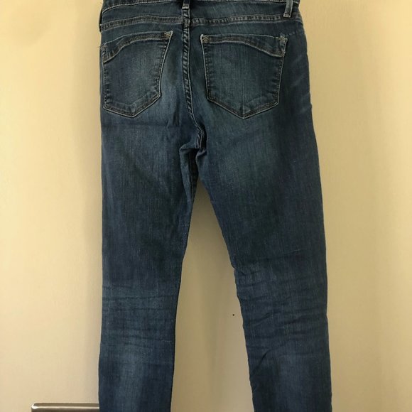 Express Distressed Mid Rise Legging Denim - Picture 4 of 4